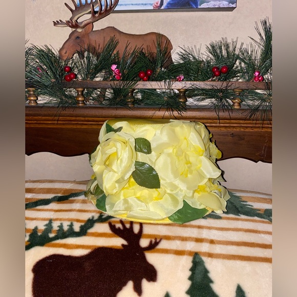 Vintage 1950s Flower Garden Hat - Picture 5 of 8